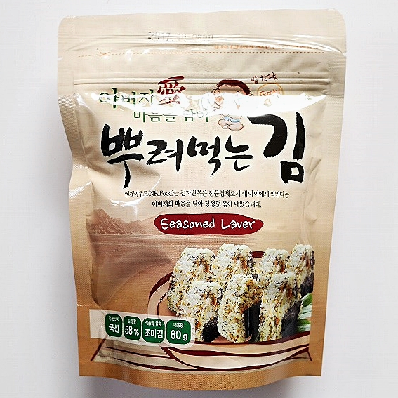 NK Food のりふりかけ 味付け海苔 海苔ふりかけ 愛 Seasoned Laver 60g 뿌려먹는김