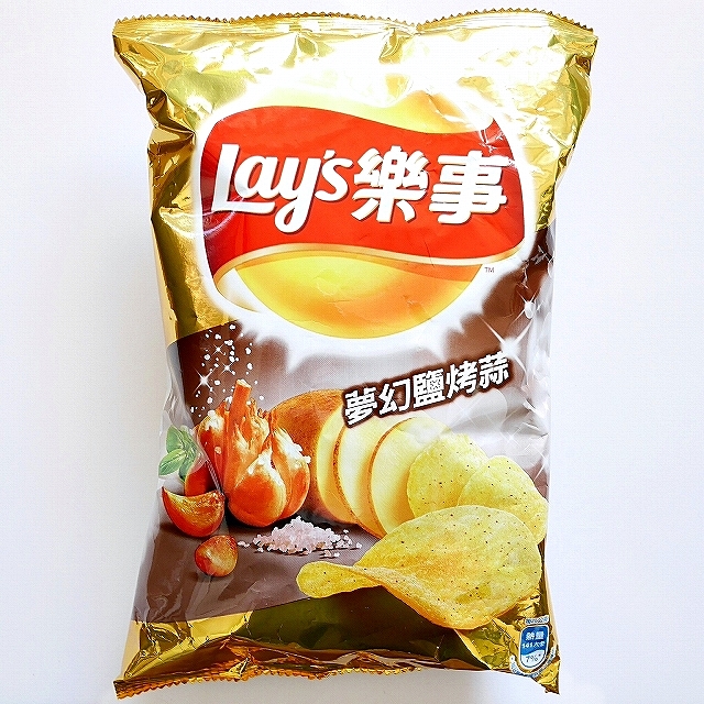 Lay's レイズ ポテトチップス 楽事夢幻鹽烤蒜味 75g 樂事 ローストガーリック にんにく