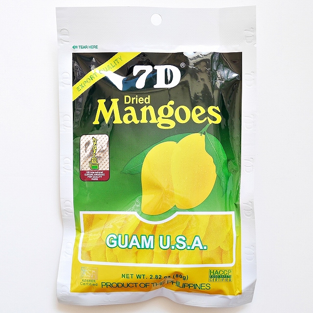 7D ドライマンゴー Dried Mangoes 80g