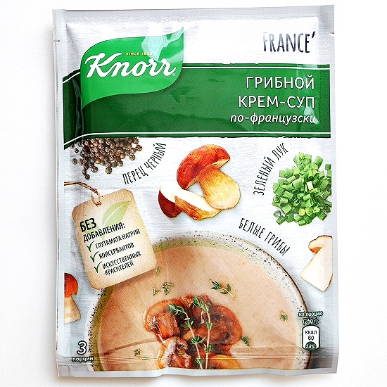 クノール　フランス　マッシュルームクリームスープ　3人分　Knorr　FRANCE　ГРИБНОЙ КРЕМ-СУП