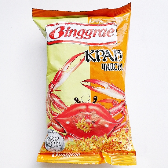 Binggrae　ビングレ　カニスナック　カニ味　50g　Краб Чипсы