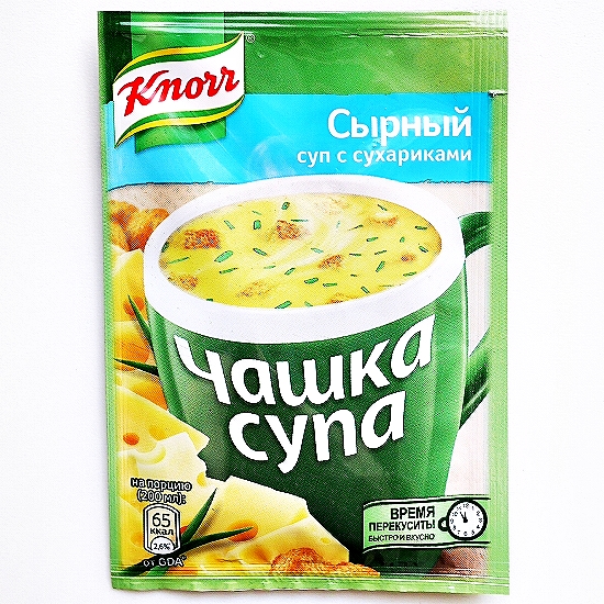 クノールカップスープ　チーズスープ　Knorr　Чашка супа　Сырный