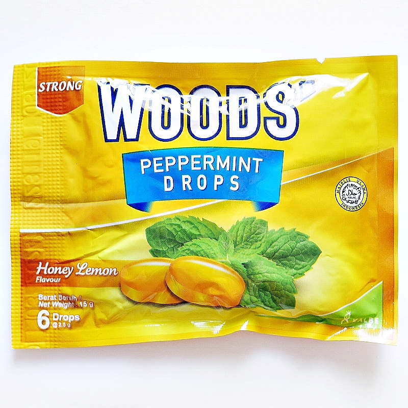 WOODS' PEPPERMINT DROPS ペパーミントドロップ　ハニーレモン　キャンディー　６個入り