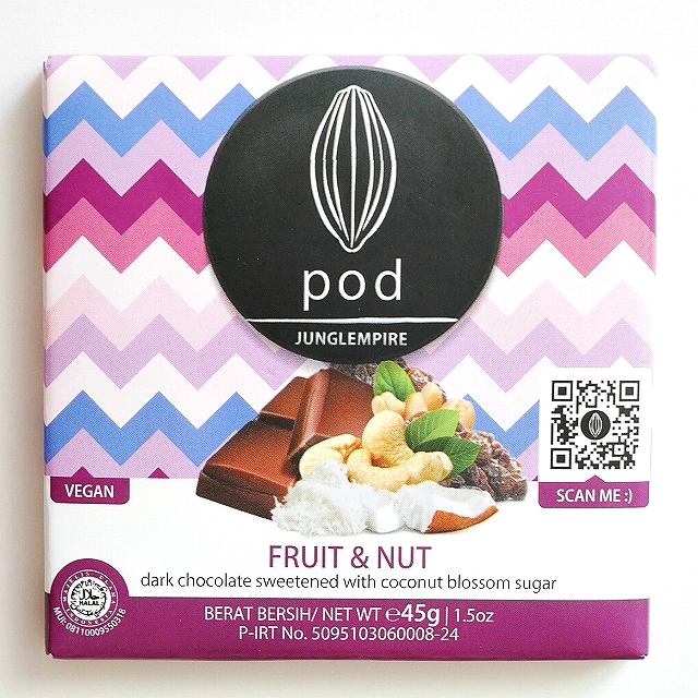 podチョコレート　フルーツ＆ナッツ　ポッドチョコレート　FRUIT & NUT 45g