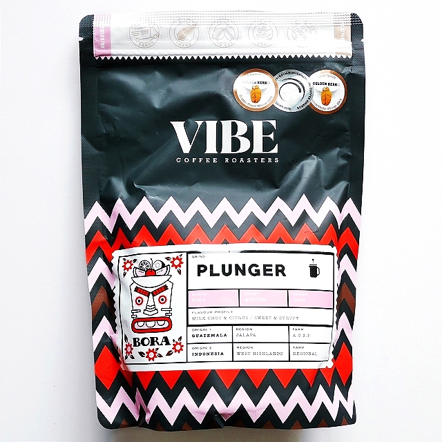 VIBE COFFEE ROASTERS PLUNGER BORA バイブコーヒー　プランジャー　コーヒー豆粉　200g