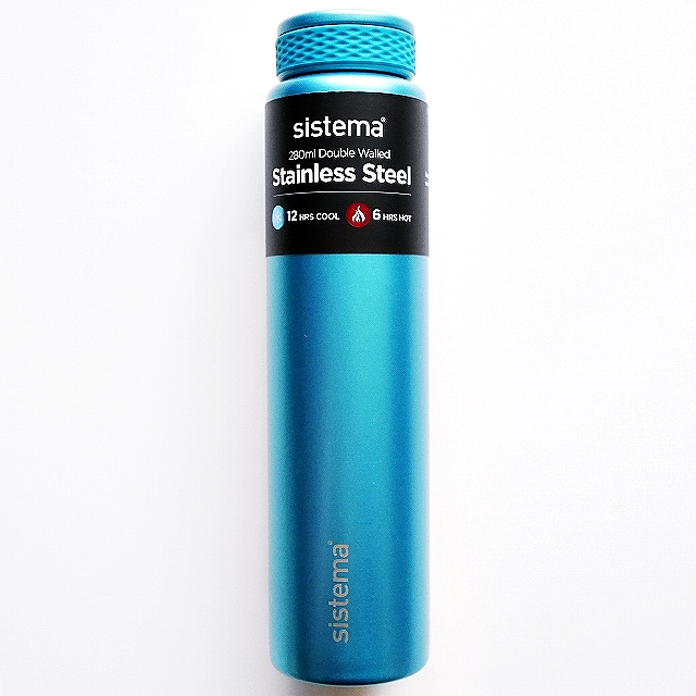 sistema Stainless Steel システマ　ダブルウォールステンレススチール水筒　280ml　ブルー