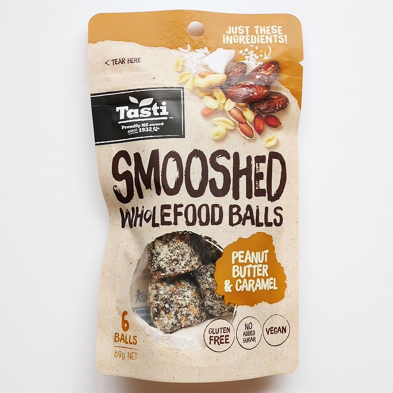 Tasti SMOOSHED WHOLEFOOD BALLS　ホールフードボール　ピーナッツバター＆キャラメル