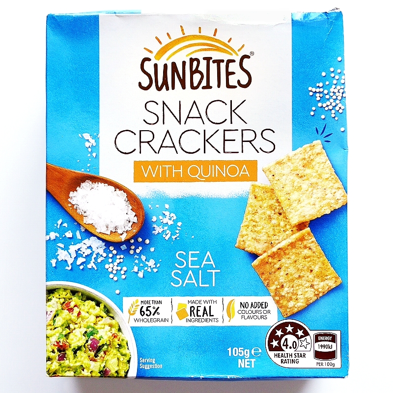 サンバイツ　スナッククラッカーキヌア　シーソルト　SUNBITES SNACK CRACKERS WITH QUINOA