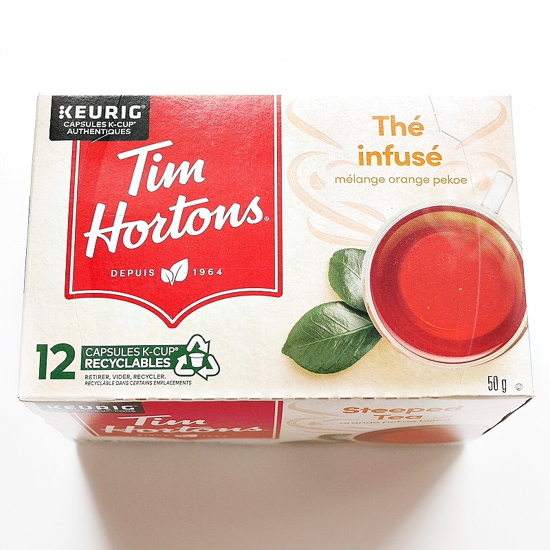 キューリグ　ティムホートンズ　オレンジペコブレンド紅茶　KEURIG Tim Hortons Steeped Tea 