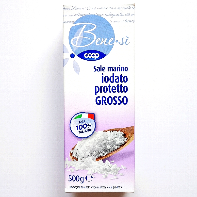 COOP Sale marino iodato protetto GROSSO 500g　コープ　海塩　粗塩