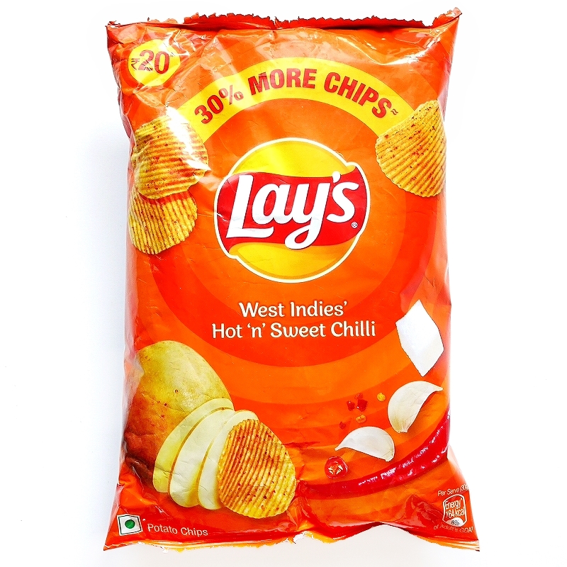 Lay's West Indies' Hot 'n' Sweet Chilli　レイズポテトチップス　ホットスイートチリ