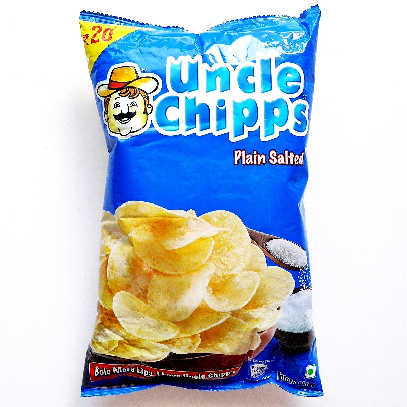 Uncle Chipps Plain Salted　アンクルチップス　ポテトチップス　プレーンソルト味　55g