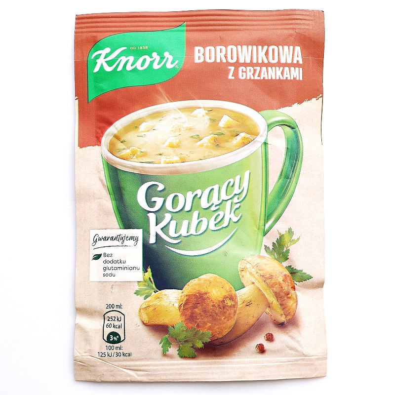 クノール　ポルチーニスープの素　Knorr Goracy Kubek Borowikowa z Grzankami