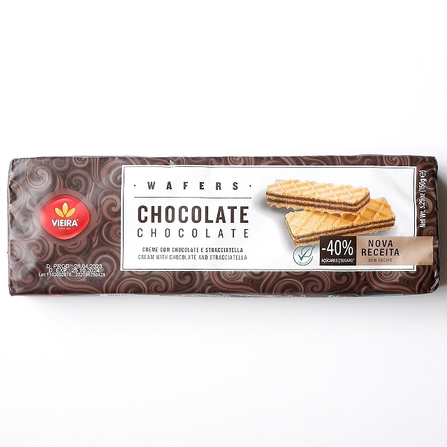 ビエイラ・デ・カストロ　チョコレートウエハース　砂糖40％オフ　VIEIRA WAFERS CHOCOLATE