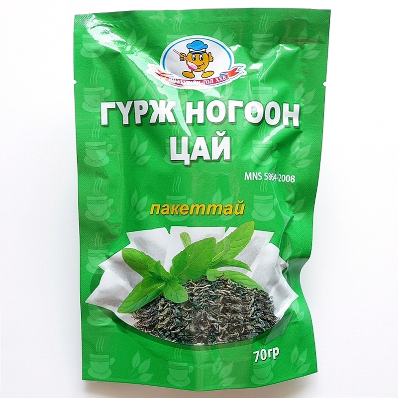 グルジア緑茶　ジョージア茶　ティーバッグ　Shuvuutain Gol ГҮРЖ НОГООН ЦАЙ 70g