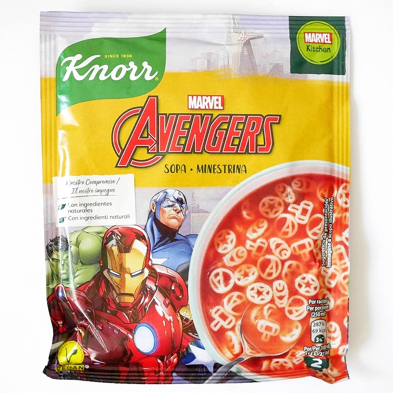 クノール　アベンジャーズ　ミネストローネスープの素　Knorr AVENGERS SOPA MINESTRINA