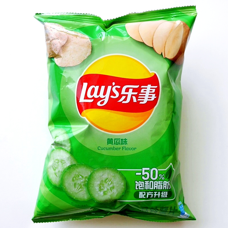 レイズ　ポテトチップス　キュウリ味　Lay's乐事　黄瓜味　75g