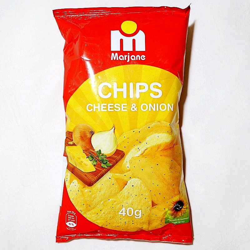 Marjane CHIPS CHEESE & ONION　マルジャン　ポテトチップス　チーズ＆オニオン　40g