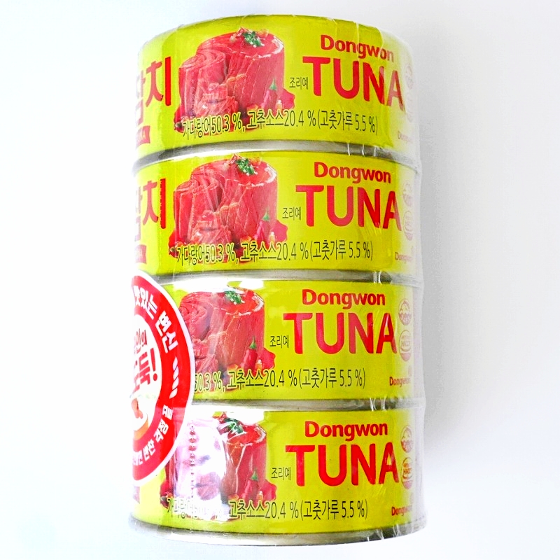 Dongwon　唐辛子ツナ缶　４缶セット　ドンウォン　コチュチャムチ　ホットペッパーツナ缶詰