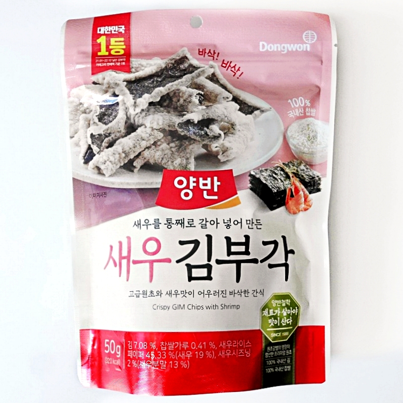 Dongwon　ドンウォン　ヤンバン　キムブガク　のり天　えび味