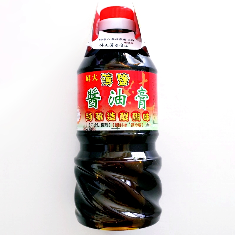 屏大薄鹽醬油膏　減塩とろみ醤油　台湾とろみ醤油　670g　560ml
