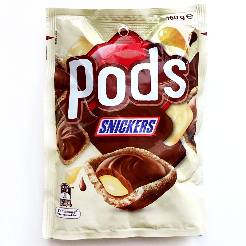ポッズ　スニッカーズ　チョコレートスナック　Pods Snickers Chocolate Snack 160g