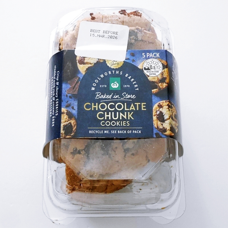 ウールワースベーカリー　チョコレートチャンククッキー　５枚入り　WOOLWORTHS BAKERY