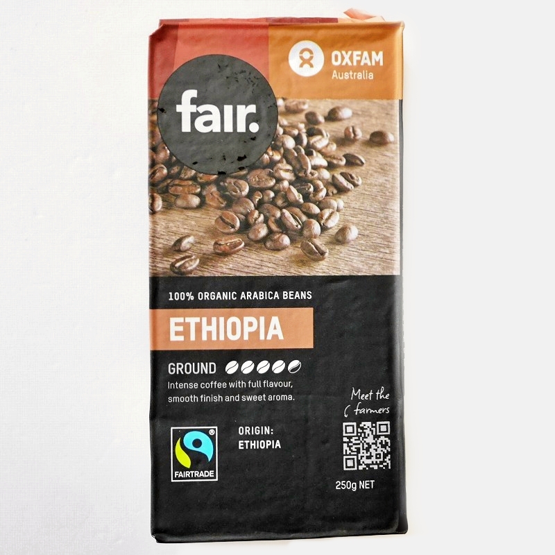 オックスファムオーストラリア　フェアコーヒー　エチオピア　粉　Oxfam fair Ethiopia 250g