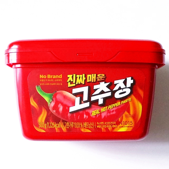 No Brand　本当に辛いコチュジャン　リアルホットペッパーペースト　진짜 매운 고추장　500g
