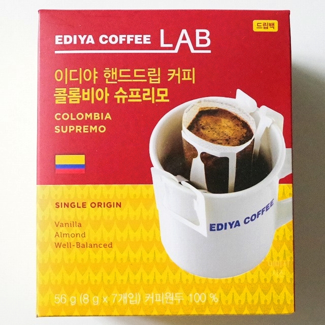 EDIYA COFFEE LAB COLOMBIA　イディヤコーヒー　ハンドドリップコーヒー　コロンビアスプレモ