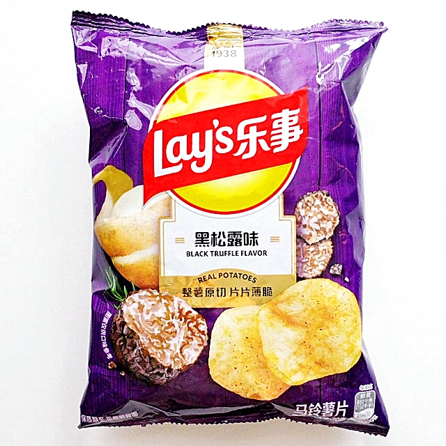 レイズ　ポテトチップス　Lay's乐事　黑松露味　黒松露味　黒トリュフ味　70g