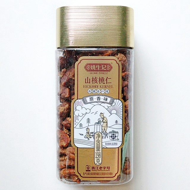 姚生記　山核桃仁　HICKORY KERNEL　原香味　ヒッコリーナッツ　山クルミ　198g
