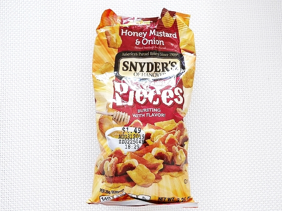スナイダーズ　プレッツェル　ハニーマスタード＆オニオン　SNYDER'S Pieces 92gの口コミ