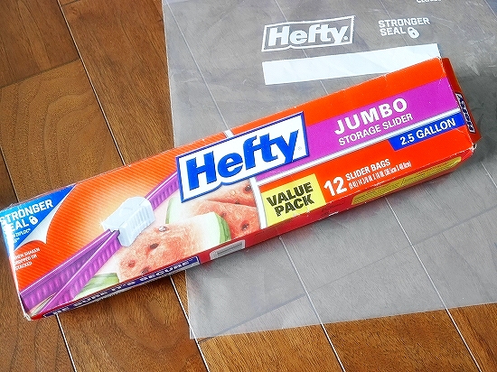 Hefty ジャンボ JUMBO STORAGE SLIDER スライダーバッグ ジップロック 保存袋の口コミ