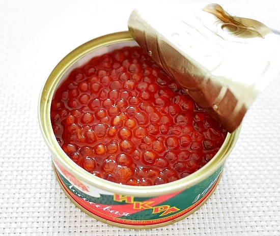 イクラの缶詰　ИКРА лососевая зернистая　サケのイクラ　95gの口コミ