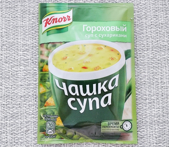クノールカップスープ　エンドウ豆のスープ　Knorr　Чашка супа　ГОРОХОВЫЙの口コミ