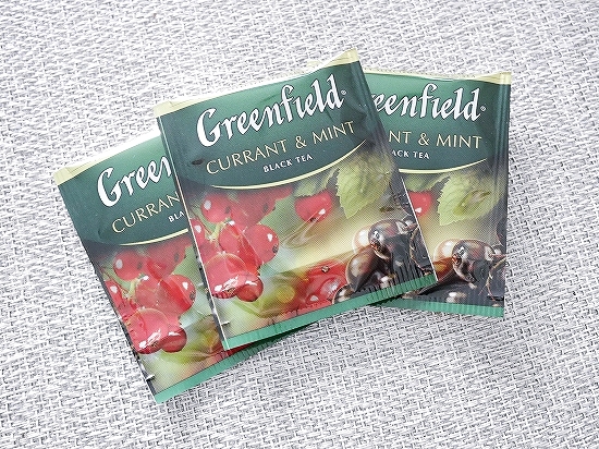 グリーンフィールド　カラント＆ミント　スグリ＆ミント　ティーバッグ　紅茶　Greenfield　CURRANT＆MINTの口コミ