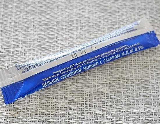 スティックコンデンスミルク　練乳　Молоко АЛЕКСЕЕВСКОЕ　8.5%　7gの口コミ