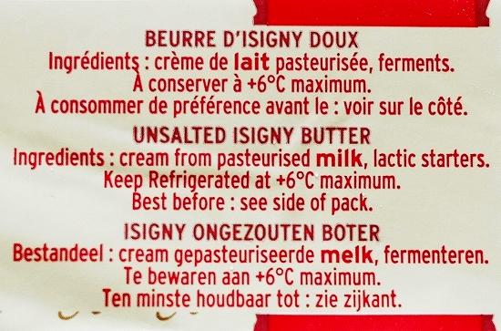 イズニー Isigny 発酵バター 無塩 250g BEURRE D'ISIGNY DOUXの口コミ