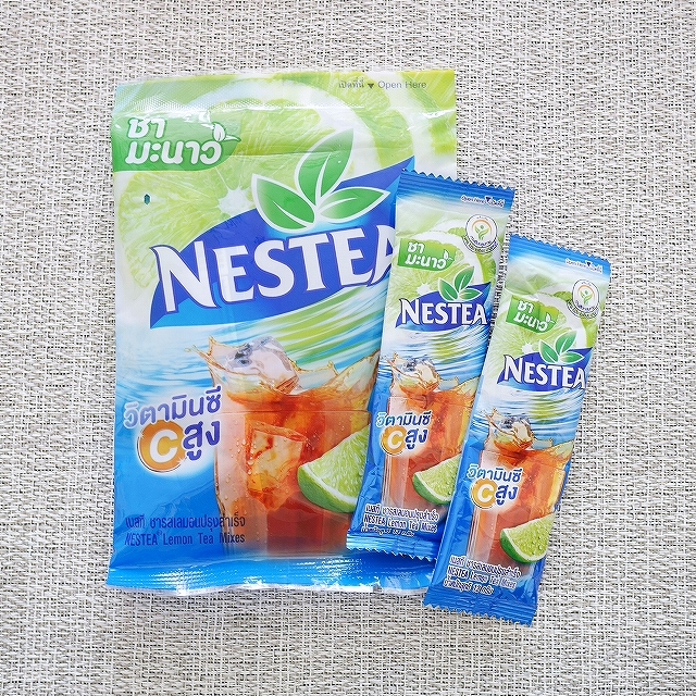 NESTEA Lemon Tea Mixes　ネスレ　ネスティー　インスタントレモンティー　ライムティー　紅茶　5袋の口コミ