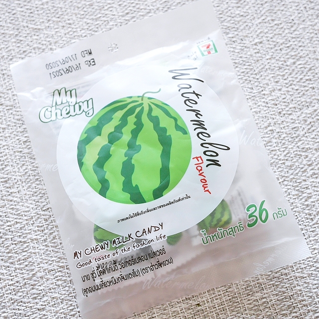 セブンイレブン　マイチューイーミルクキャンディー　スイカ味　ソフトキャンディー　My Chewy Milk Candyの口コミ