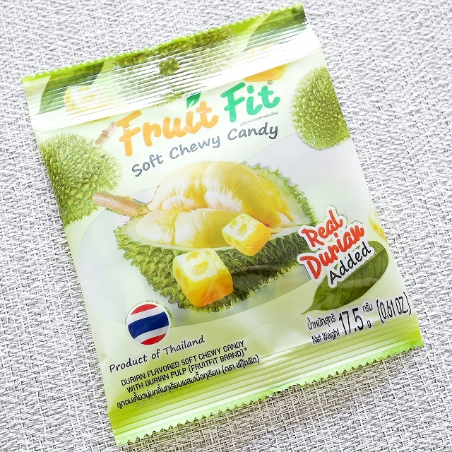 Fruit Fit Soft Chewy Candy フルーツフィット　ソフトチューイーキャンディー　リアルドリアンの口コミ