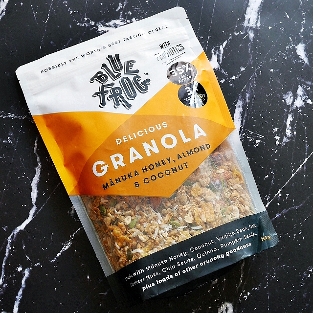 ブルーフロッグ　デリシャスグラノーラ　マヌカハニー　アーモンド　ココナッツ　BLUE FROG GRANOLA 350gの口コミ
