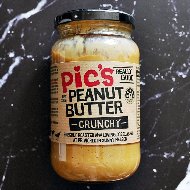 ピックスピーナッツバター　あらびきクランチ　無糖　Pic's PEANUT BUTTER CRUNCHY 380gの口コミ