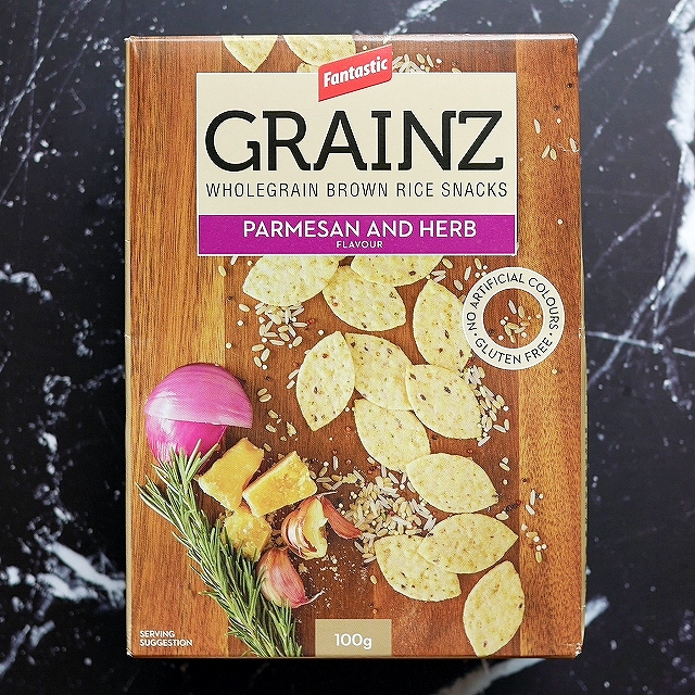 ファンタスティック　グレインズ　ホールグレインブラウンライススナック　パルメザン＆ハーブ　玄米クラッカー　GRAINZの口コミ