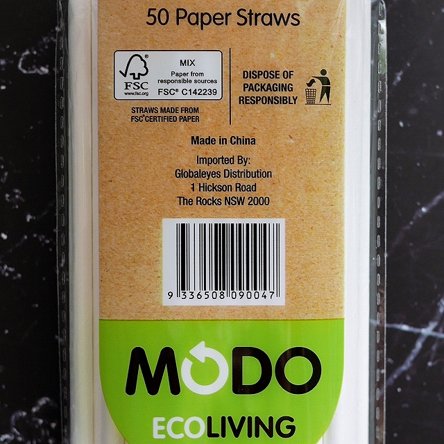 MODO ECO LIVING Disposable Paper Straws 50　使い捨て紙ストローの口コミ