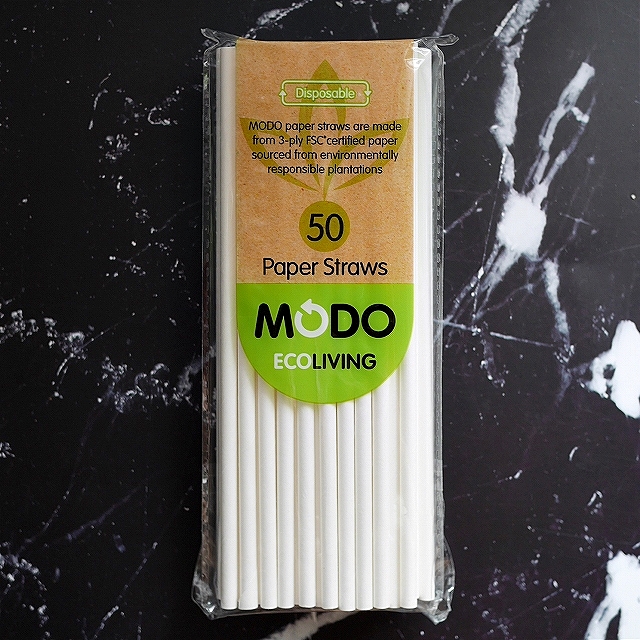 MODO ECO LIVING Disposable Paper Straws 50　使い捨て紙ストローの口コミ
