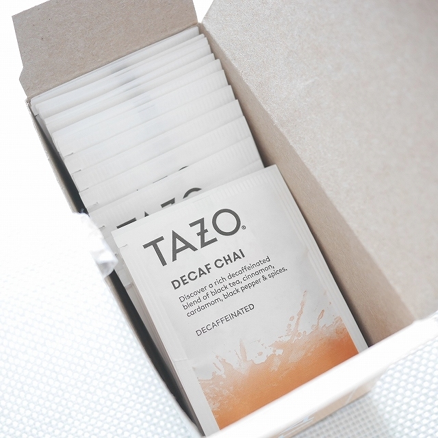 タゾティー　デカフェチャイ　ブラックティー　ティーバッグ　20袋入り　TAZO DECAF CHAIの口コミ