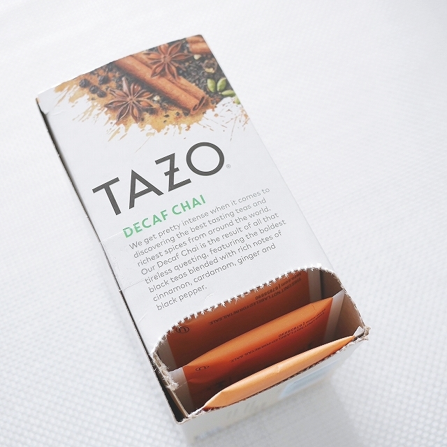タゾティー　デカフェチャイ　ブラックティー　ティーバッグ　20袋入り　TAZO DECAF CHAIの口コミ