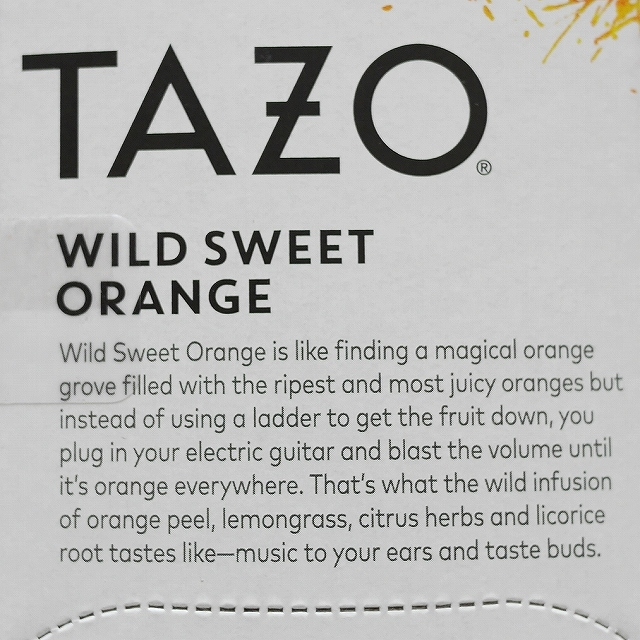 タゾティー　ワイルドスイートオレンジ　ハーブティー　ティーバッグ　20袋　TAZO WILD SWEET ORANGEの口コミ